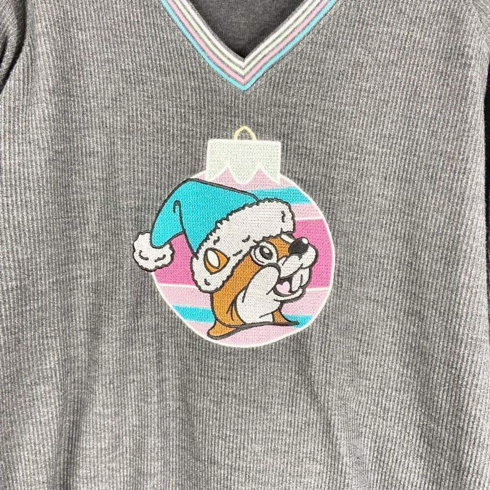Buc-ee’s Women’s XXL Christmas Ornament Cord Sweatshirt - Picture 3 of 5